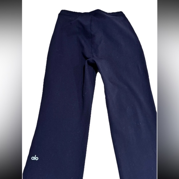 Alo Yoga Waist Cinching Black Flared Leggings Size Medium - Picture 5 of 9